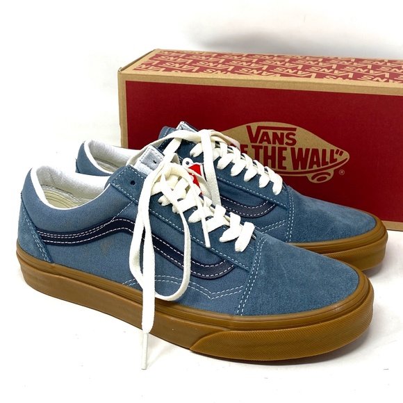 VANS Old Skool Vintage Gum Casual Shoes For Women Canvas Suede Blue VN0A5KRSRV2 - Picture 2 of 11